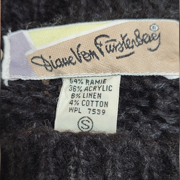 Diane Von Furstenberg Checkered Wool Jumper Sweater - Picture 2 of 8